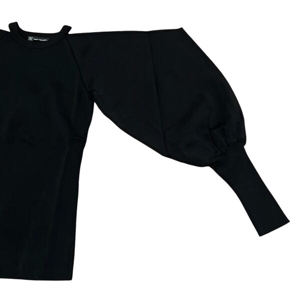 INC International Concepts Cold Shoulder Sweater Deep Black NWT Size XS - Picture 8 of 11